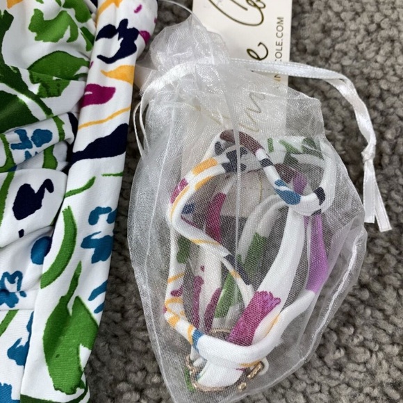 NWT Anne Cole Tankini Top Women's L Multicolor Floral Strapless Swim - Picture 4 of 4